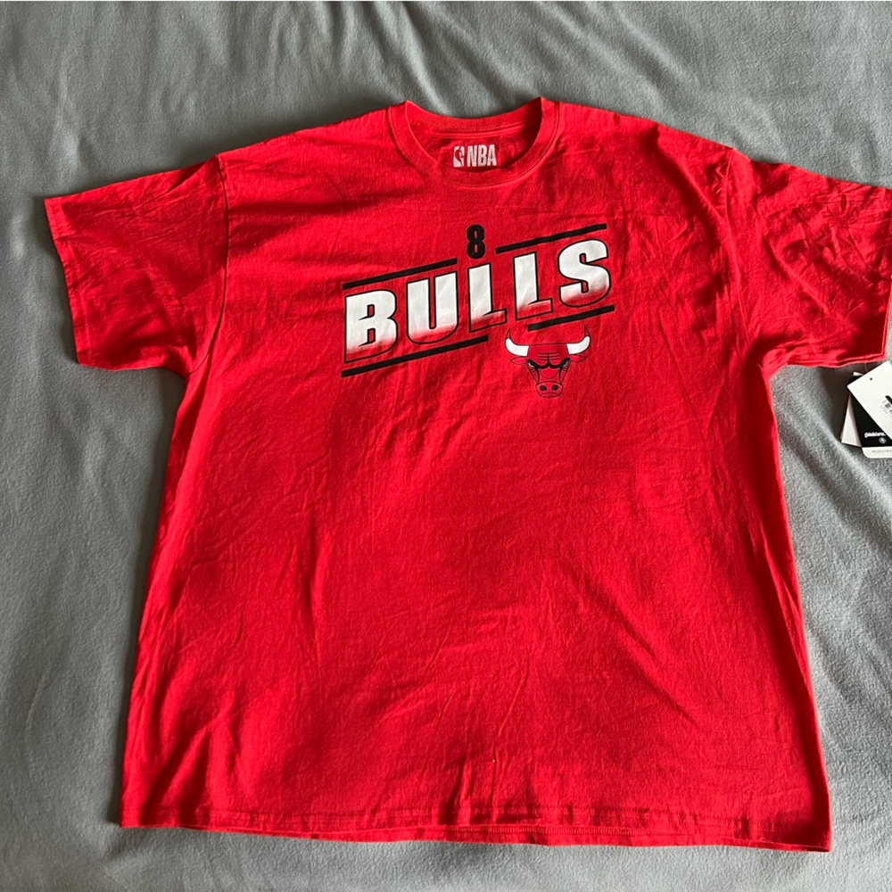 NBA Chicago Bulls Zach Lavine Men's T-Shirt Redb- 2XL